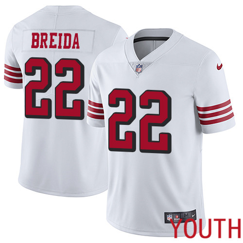 San Francisco 49ers Limited White Youth Matt Breida NFL Jersey #22 Rush Vapor Untouchable